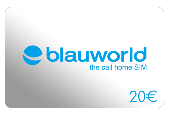 blauworld 20 euro aufladen online